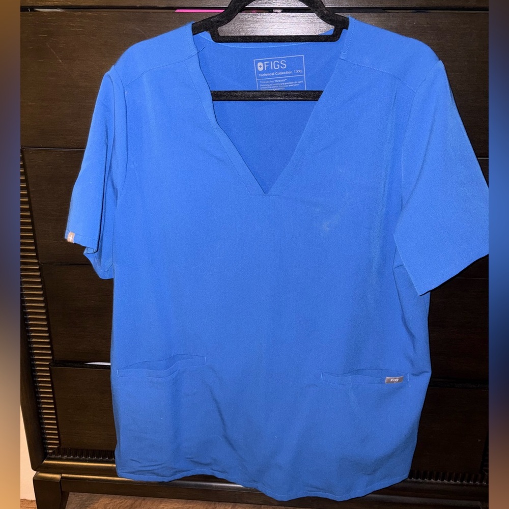 FIGS Royal Blue Casma Scrub Top